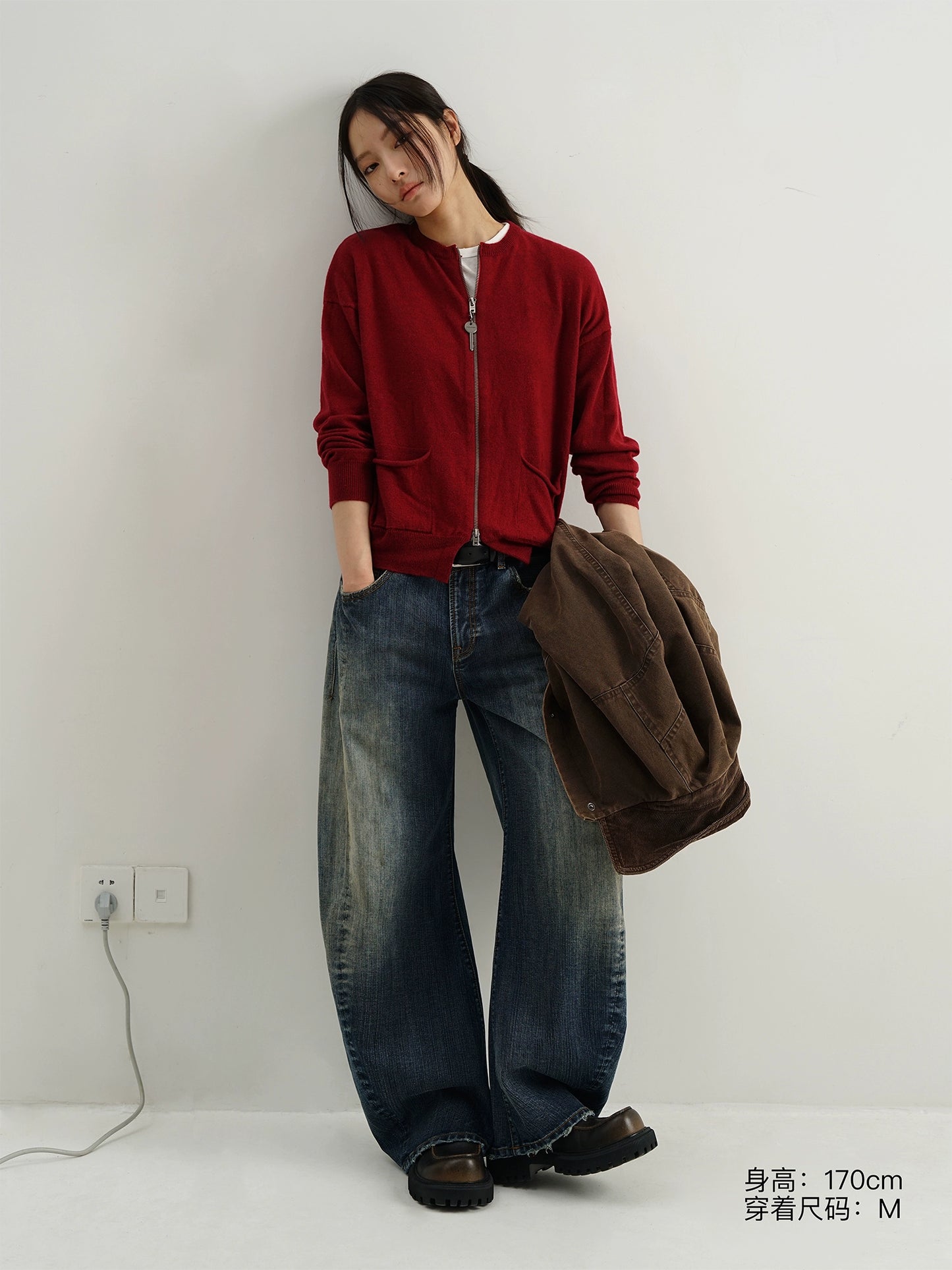 MASONPRINCE Wool Crewneck Light Cardigan