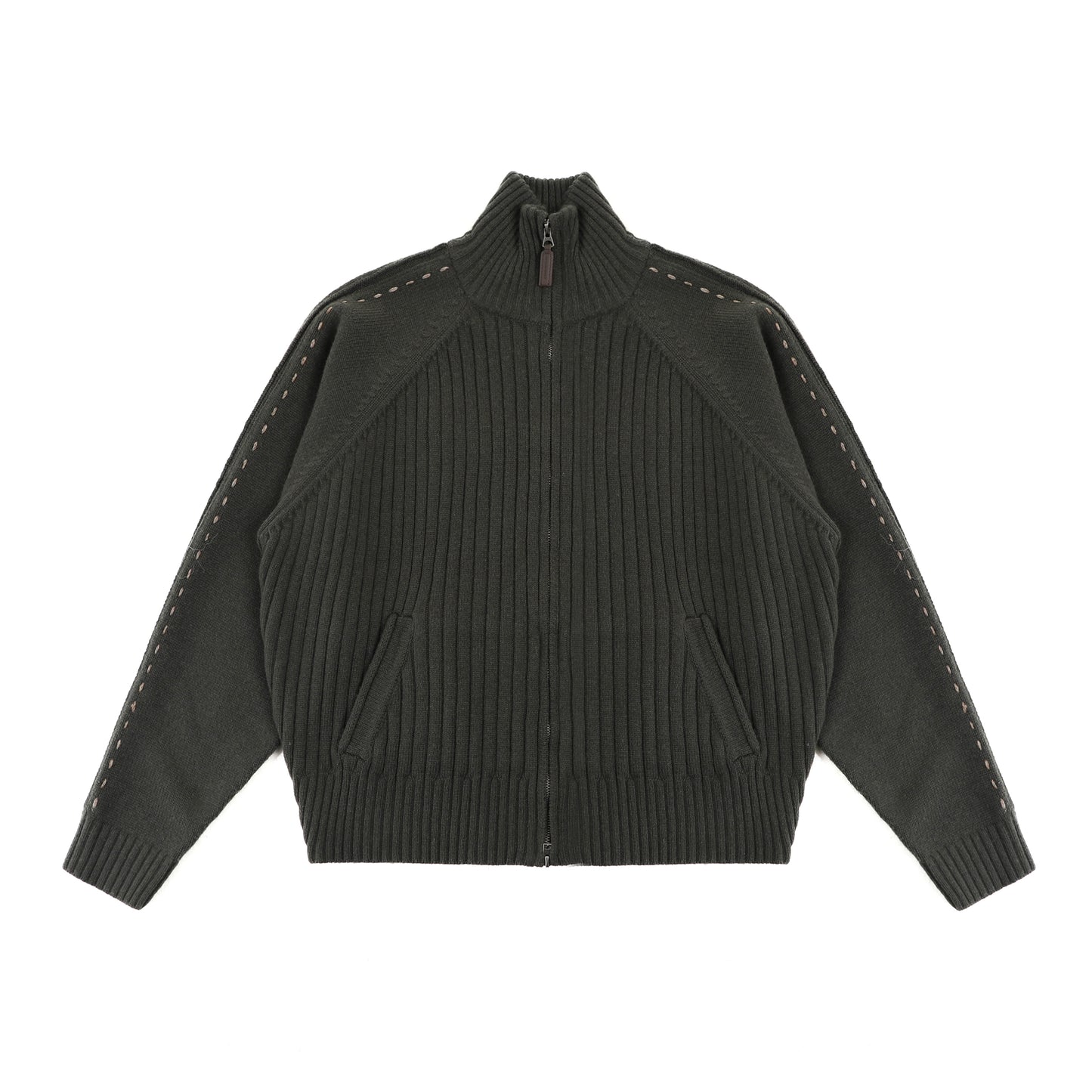 MASONPRINCE 90 Sport-patch Wool Sweater Cardigan