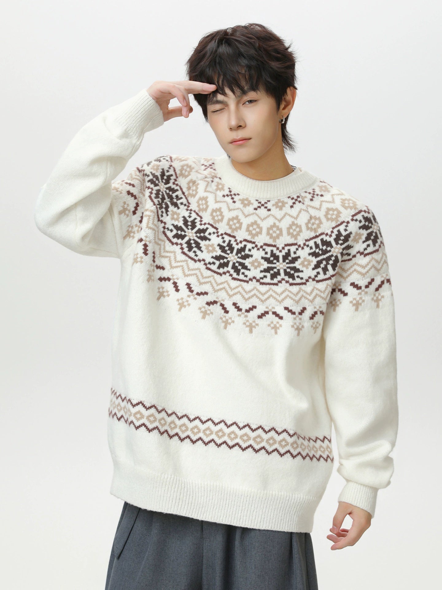 Island pullover knitted sweater