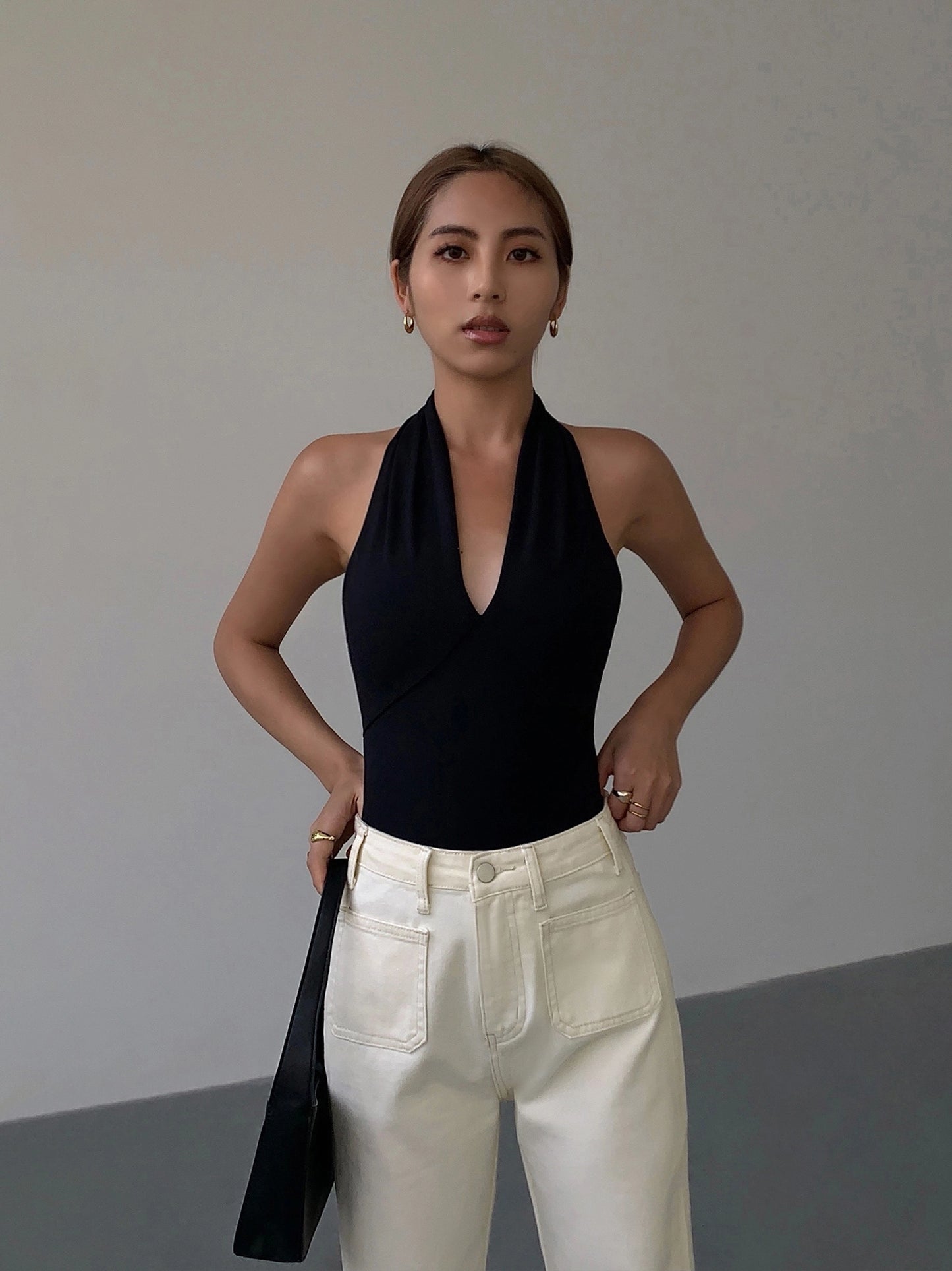 Serene Draped Halter Cami Top