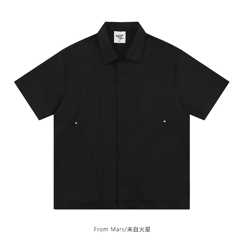 NUBI 'Cases' Loose-fitting Short-sleeved Shirt