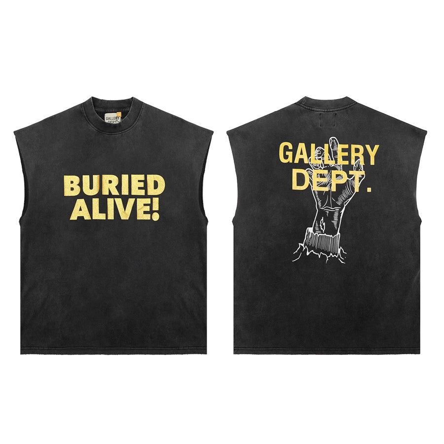 GALLERY DEPT Wash Distressed Tank Top