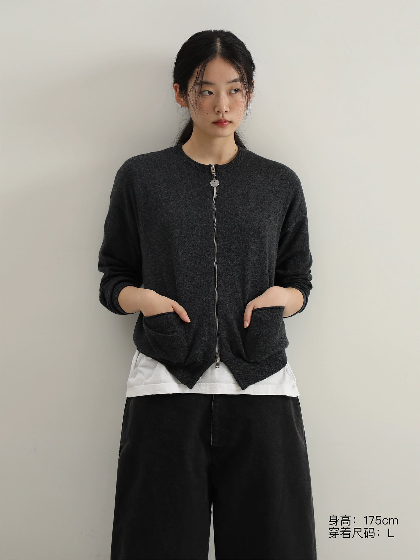 MASONPRINCE Wool Crewneck Light Cardigan