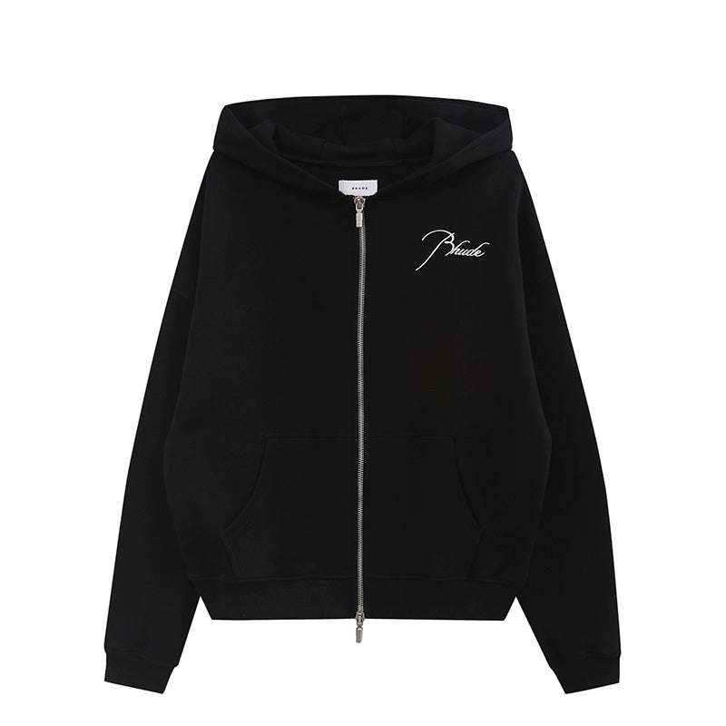 RHUDE ZIP UP HOODIE