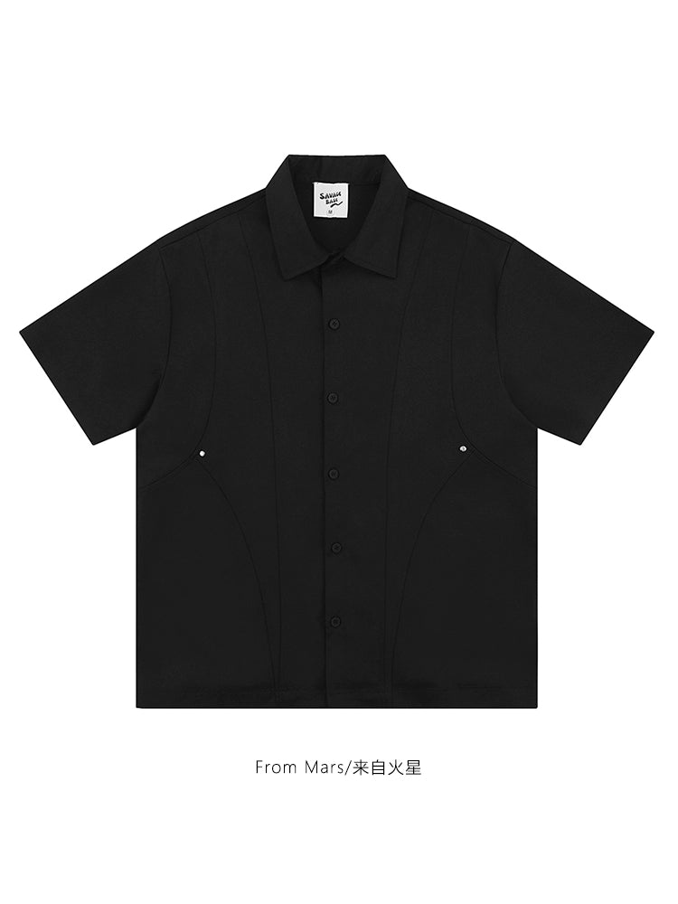 NUBI 'Cases' Loose-fitting Short-sleeved Shirt