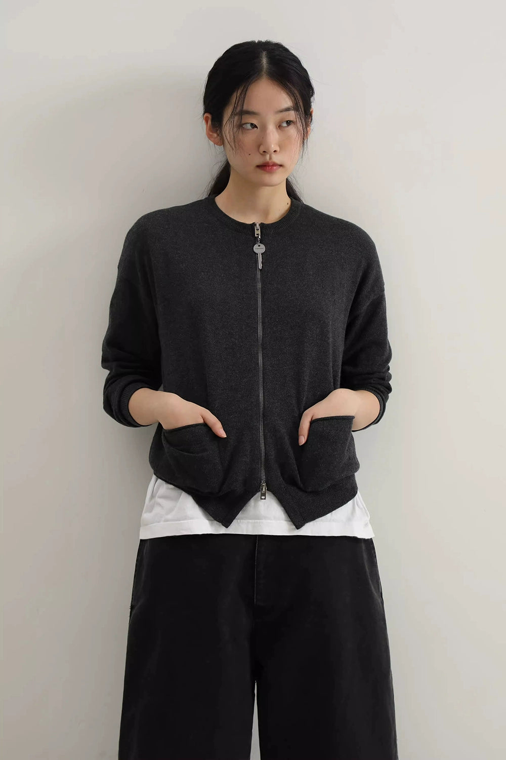 MASONPRINCE Wool Crewneck Light Cardigan