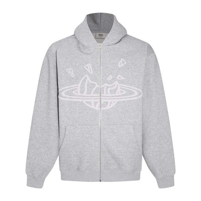 BROKEN PLANET ZIP-UP HOODIE