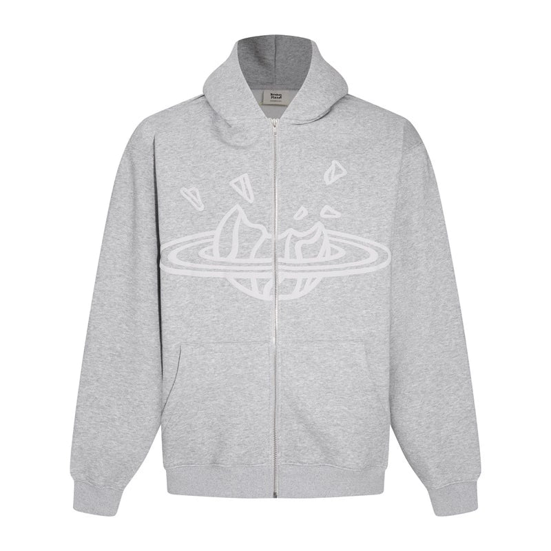BROKEN PLANET ZIP-UP HOODIE