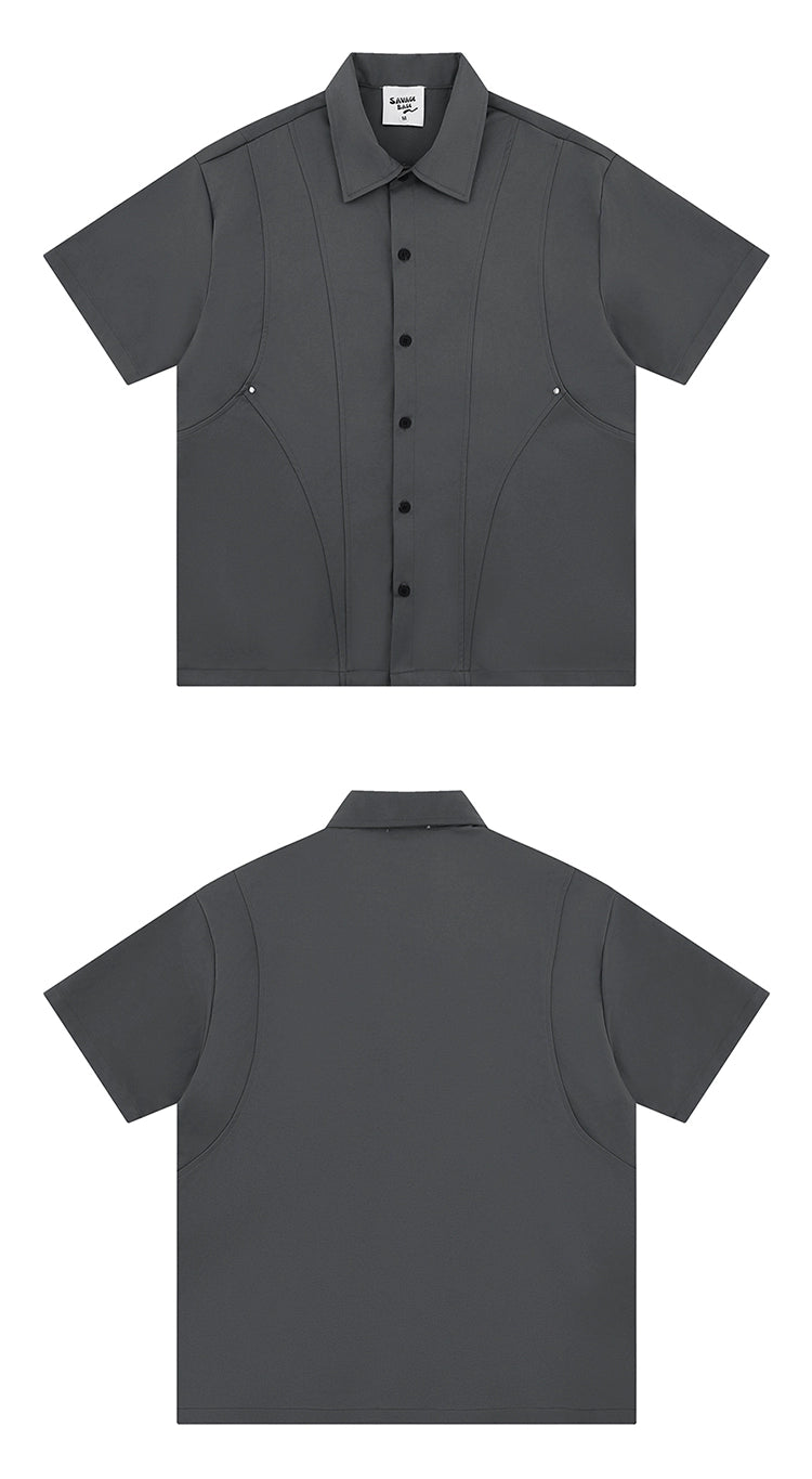 NUBI 'Cases' Loose-fitting Short-sleeved Shirt