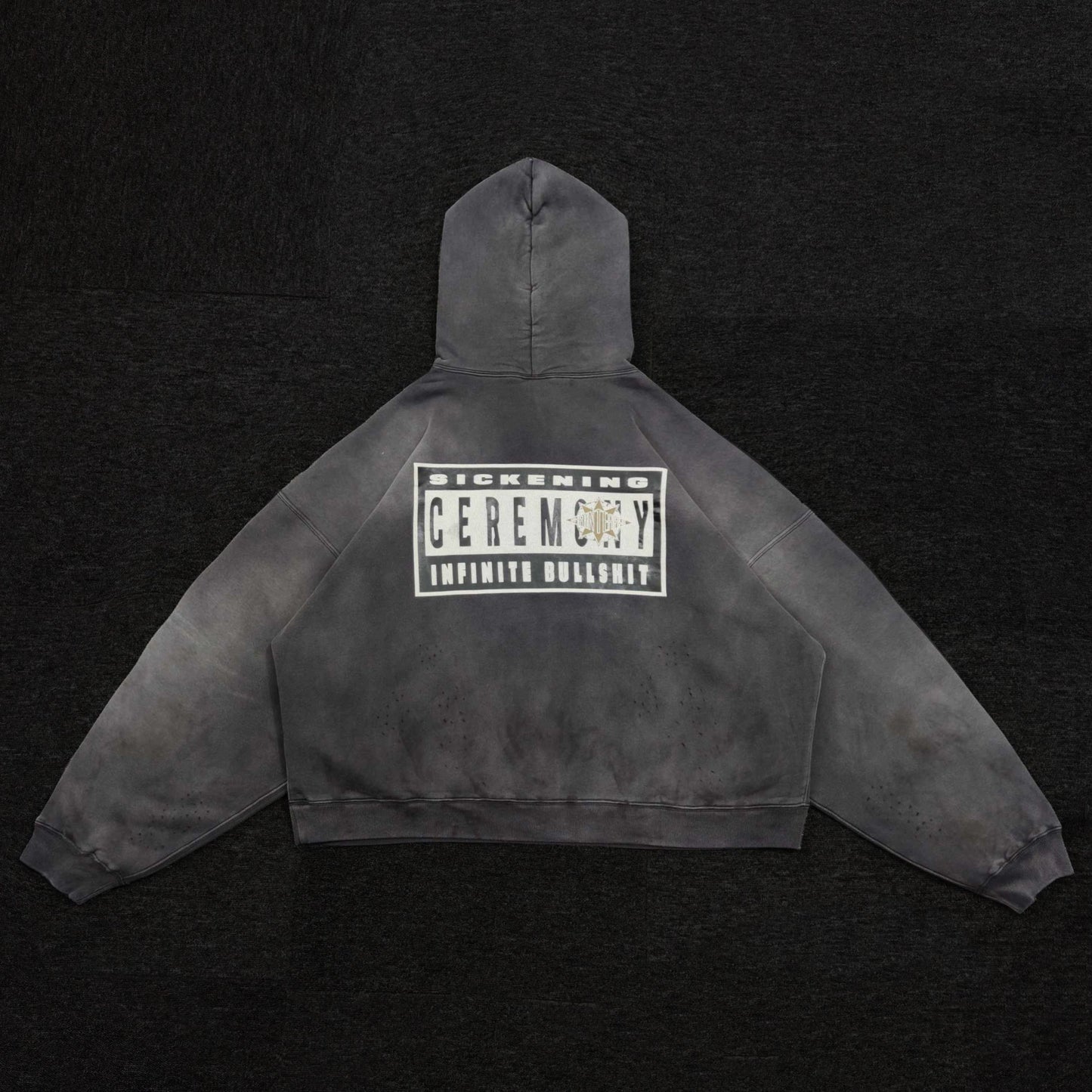 SAINT TEARS PENTAGRAM OLD WASHED HOODIE