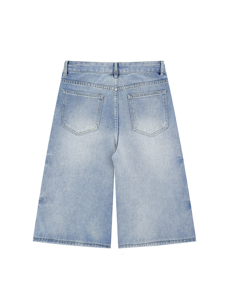 DENIM BAGGY LOOSE SHORT