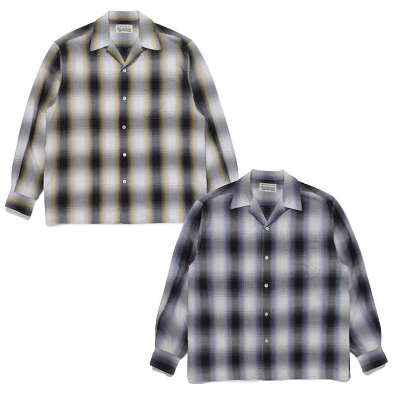 WACKO MARIA Plaid Hawaiian L/S Shirt