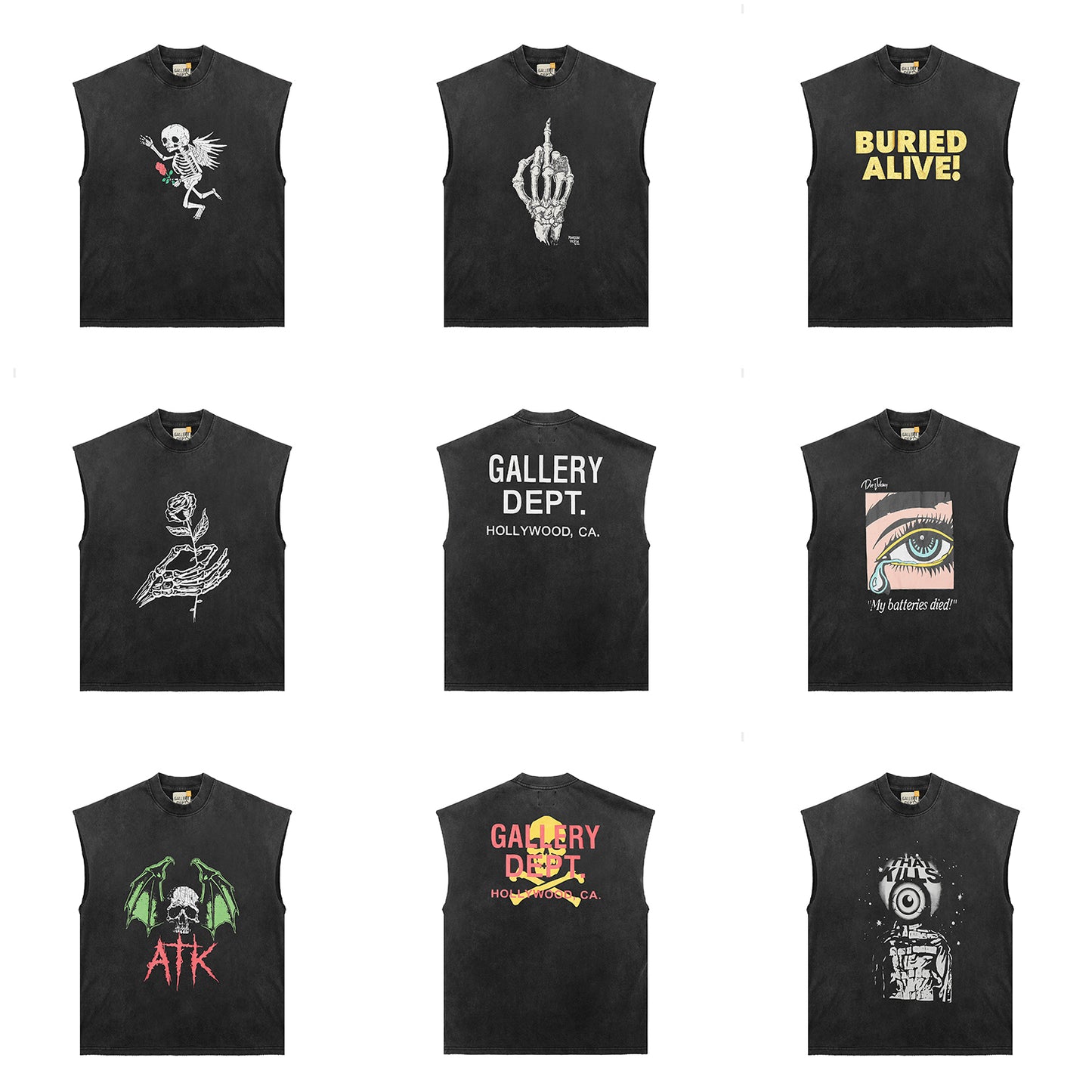 GALLERY DEPT Wash Distressed Tank Top