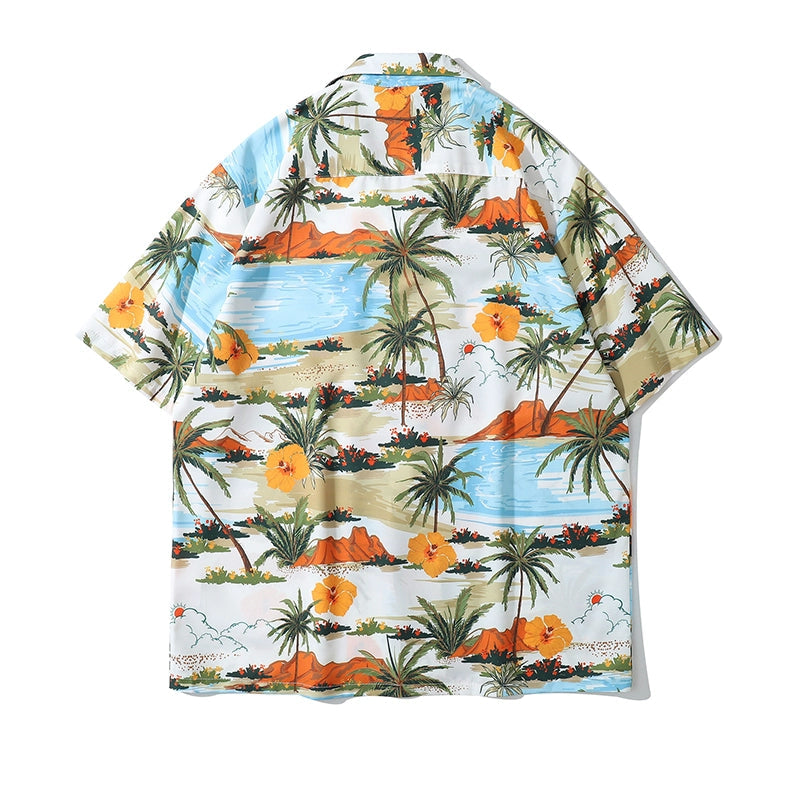 NUBI Loose Hawaiian-style Short-sleeved Shirt