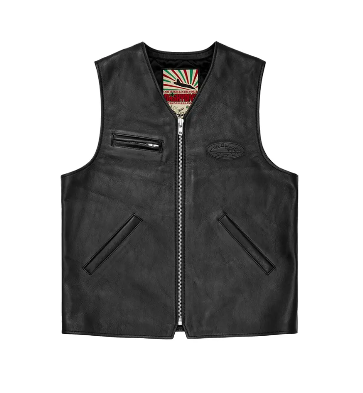 CORTEIZ Skydive Leather Vest 'Black'