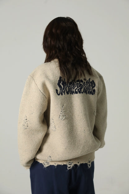 MAISONPRINCE Merino wool Zippered Cardigan Sweater