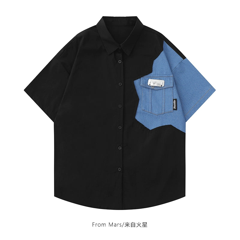 NUBI 'Hidden Inside' Short-sleeve Shirt