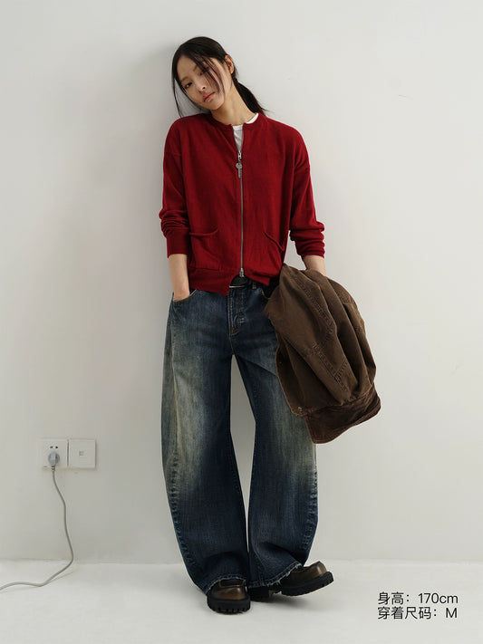 MASONPRINCE Wool Crewneck Light Cardigan