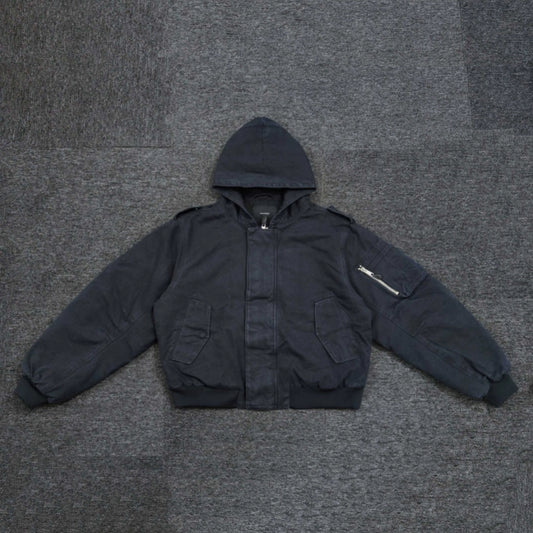 ENTIRE W2 BOMBER WASHED DISTRESSED JACKET