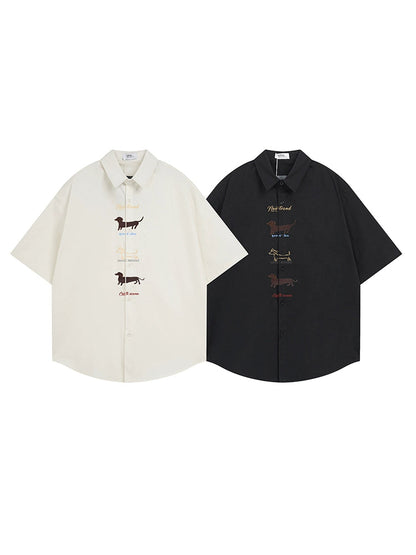 NUBI 'Lazy puppy' Short-sleeve Shirt