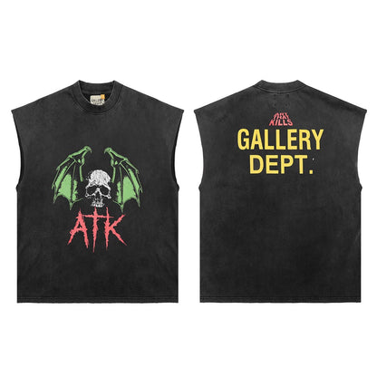 GALLERY DEPT Wash Distressed Tank Top