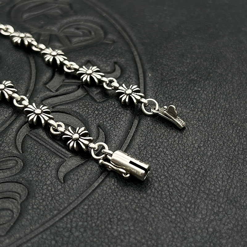 CHROME HEART CROSS FLOWER BRACELET