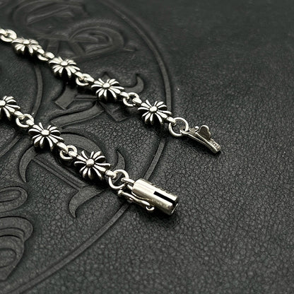 CHROME HEART CROSS FLOWER BRACELET
