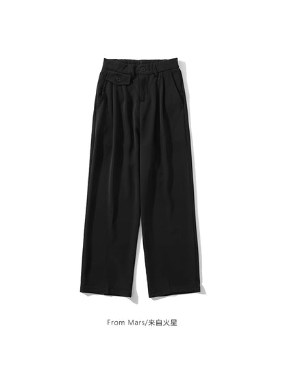 NUBI Wide-leg Front Print Loose Pant