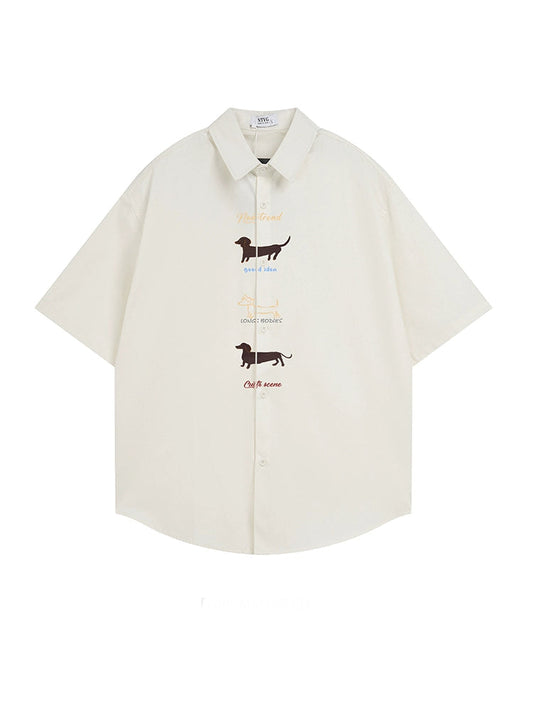 NUBI 'Lazy puppy' Short-sleeve Shirt