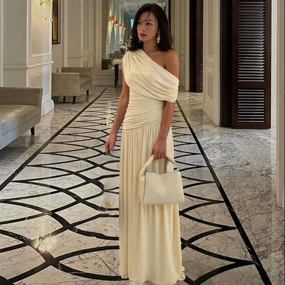 The Callan Elegant Slim Drape Dress