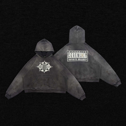 SAINT TEARS PENTAGRAM OLD WASHED HOODIE