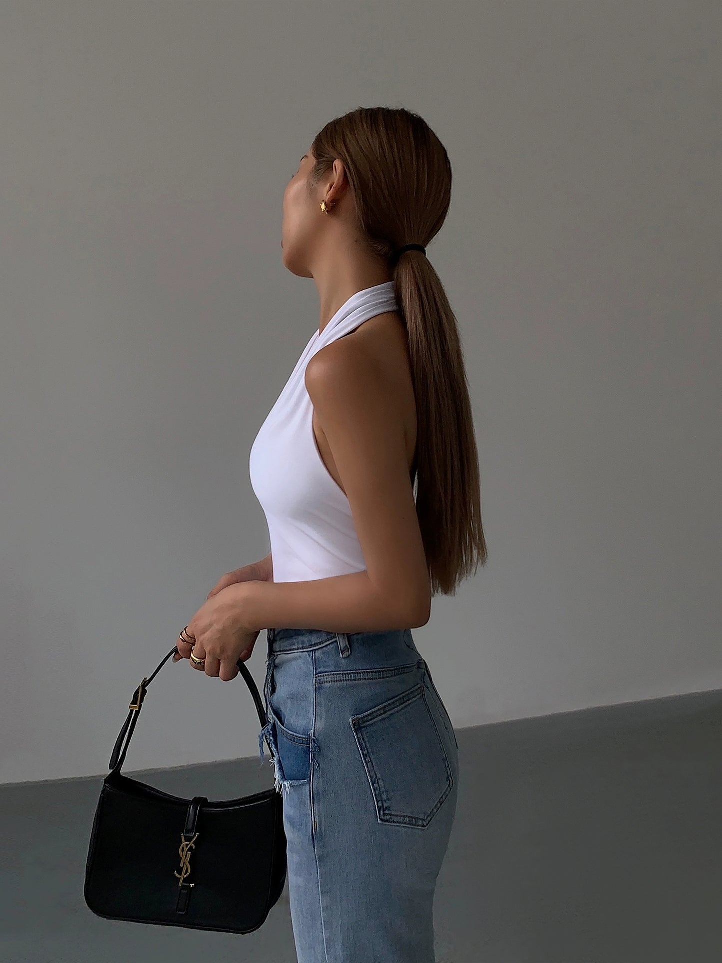 Serene Draped Halter Cami Top