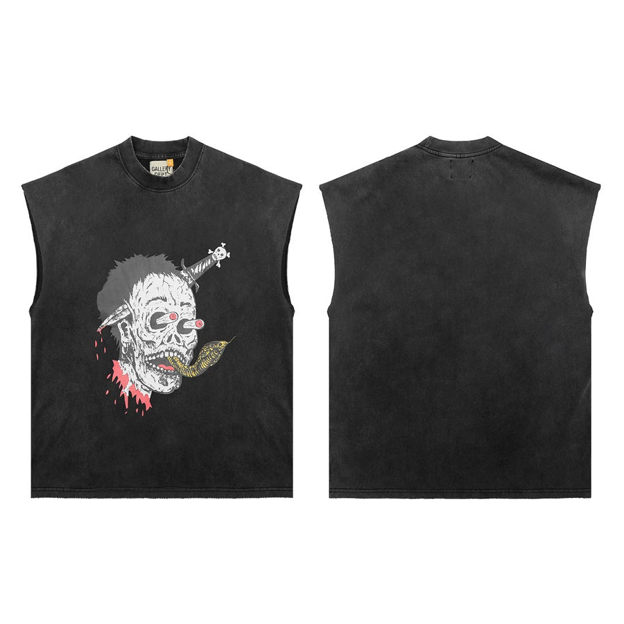GALLERY DEPT Wash Distressed Tank Top