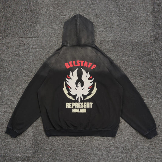 REPRESENT BELSTAFF  FLAME NIRVANA PHOENIX  HOODIE