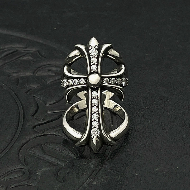 CHROME HEARTS CUT-OUT CROSS RING