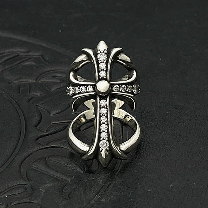CHROME HEARTS CUT-OUT CROSS RING
