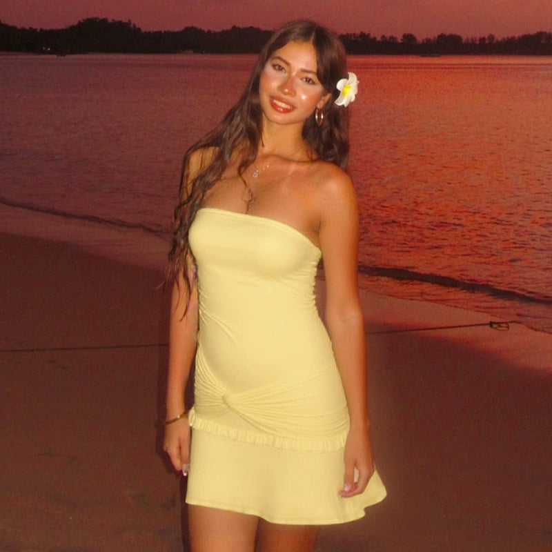 THE 'Leslie' Elegant Off-Shoulder Bodycon Mini Dress
