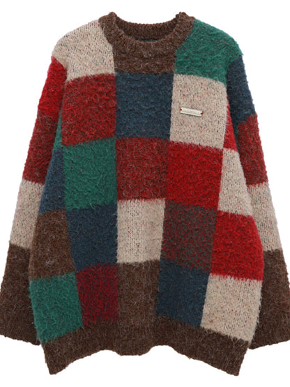 MASONPRINCE Merino Wool Checkerboard Sweater