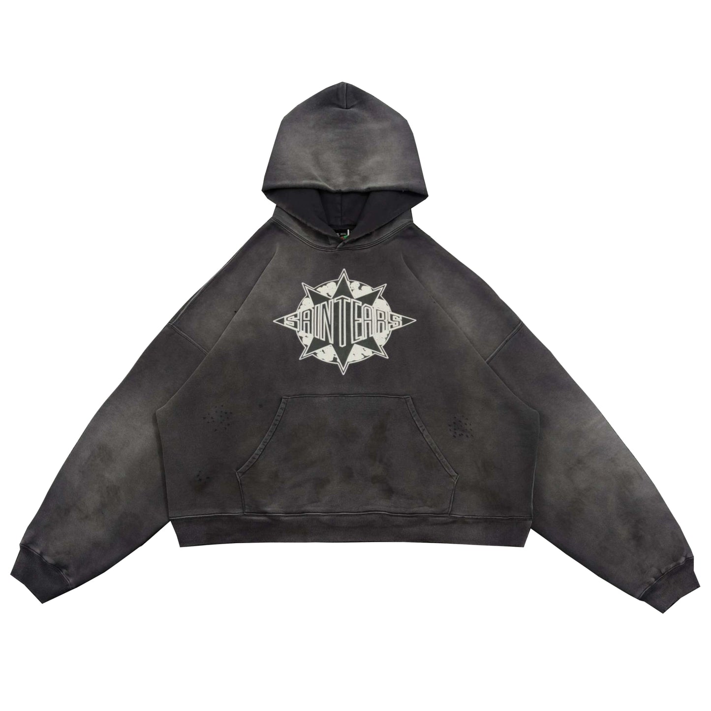 SAINT TEARS PENTAGRAM OLD WASHED HOODIE