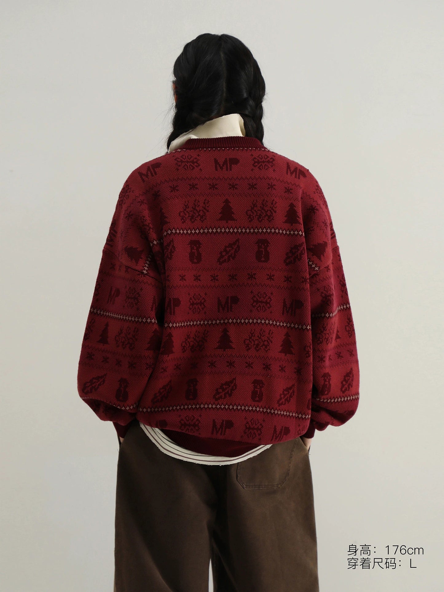 MASONPRINCE New Year's Eve Crewneck Cotton Sweater