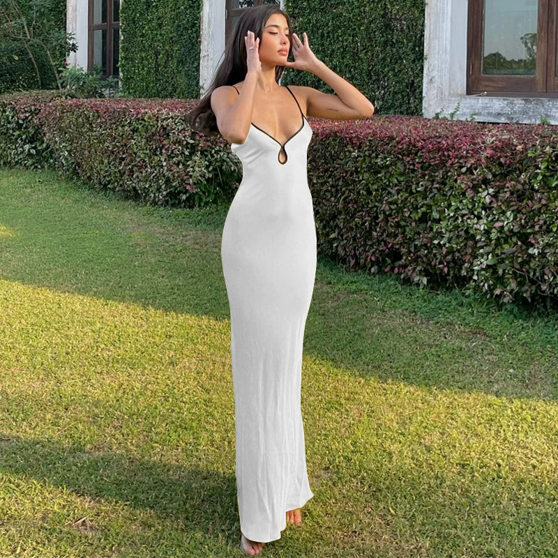 The French Silky Slip Long Dress