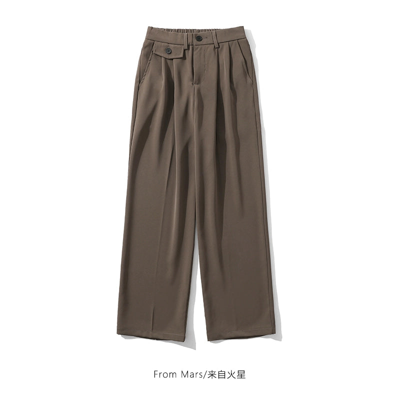 NUBI Wide-leg Front Print Loose Pant