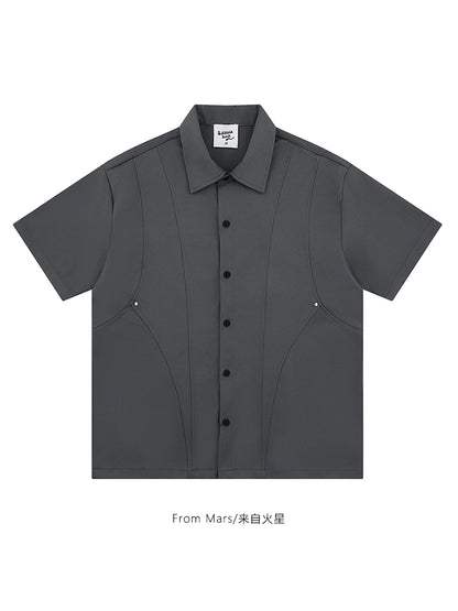 NUBI 'Cases' Loose-fitting Short-sleeved Shirt