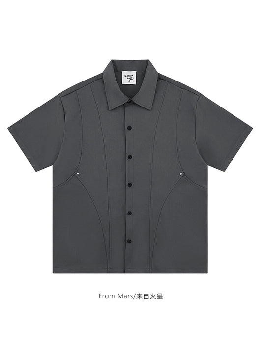 NUBI 'Cases' Loose-fitting Short-sleeved Shirt