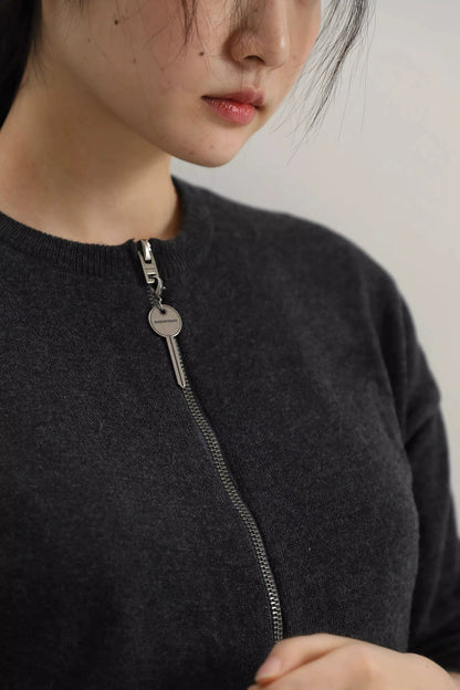 MASONPRINCE Wool Crewneck Light Cardigan