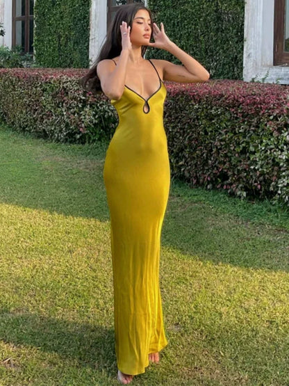 The French Silky Slip Long Dress