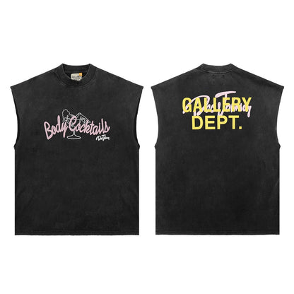 GALLERY DEPT Wash Distressed Tank Top