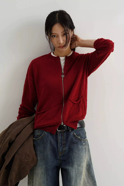 MASONPRINCE Wool Crewneck Light Cardigan