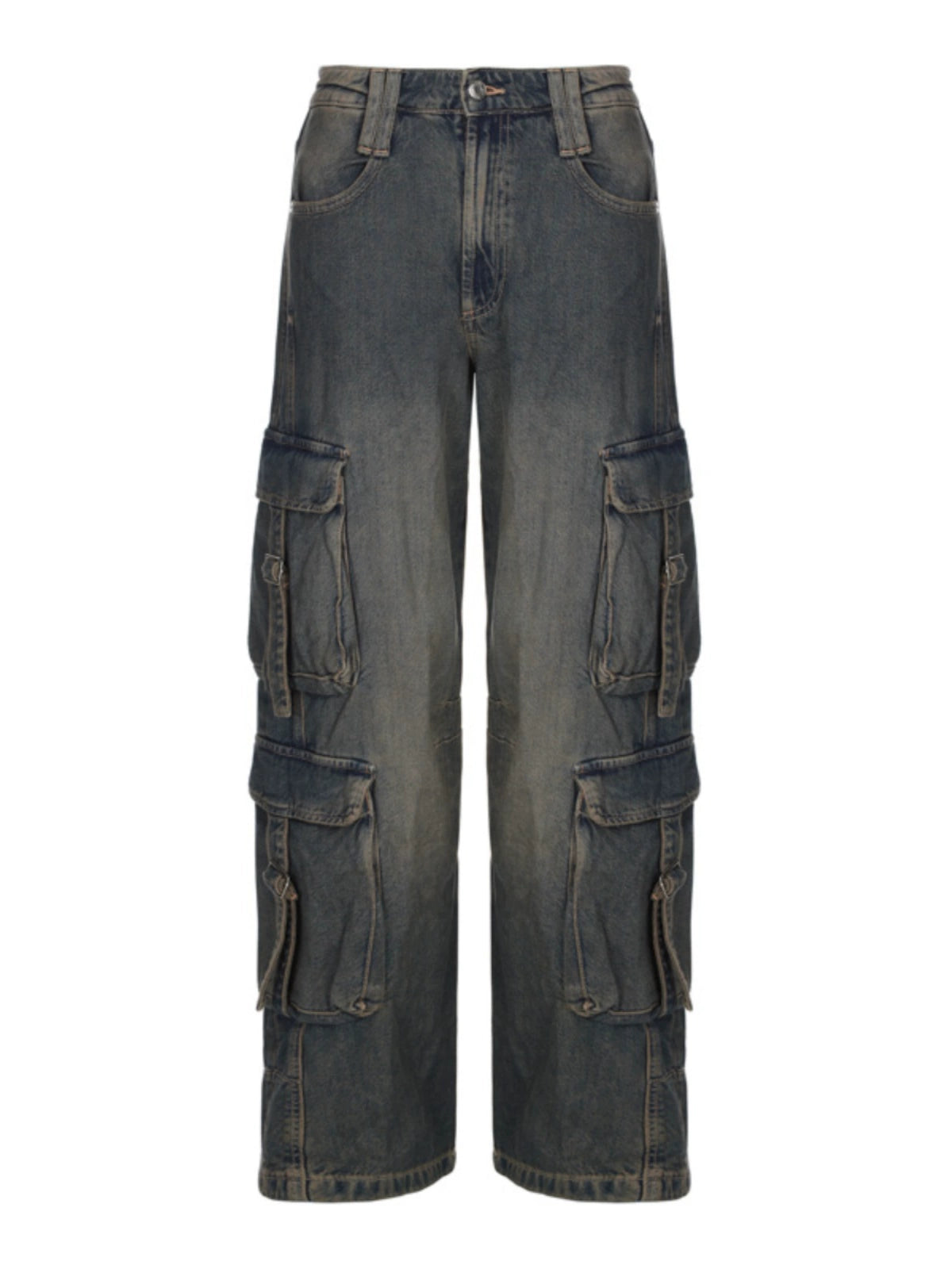 Denim Multi-pocket Cargo Pant