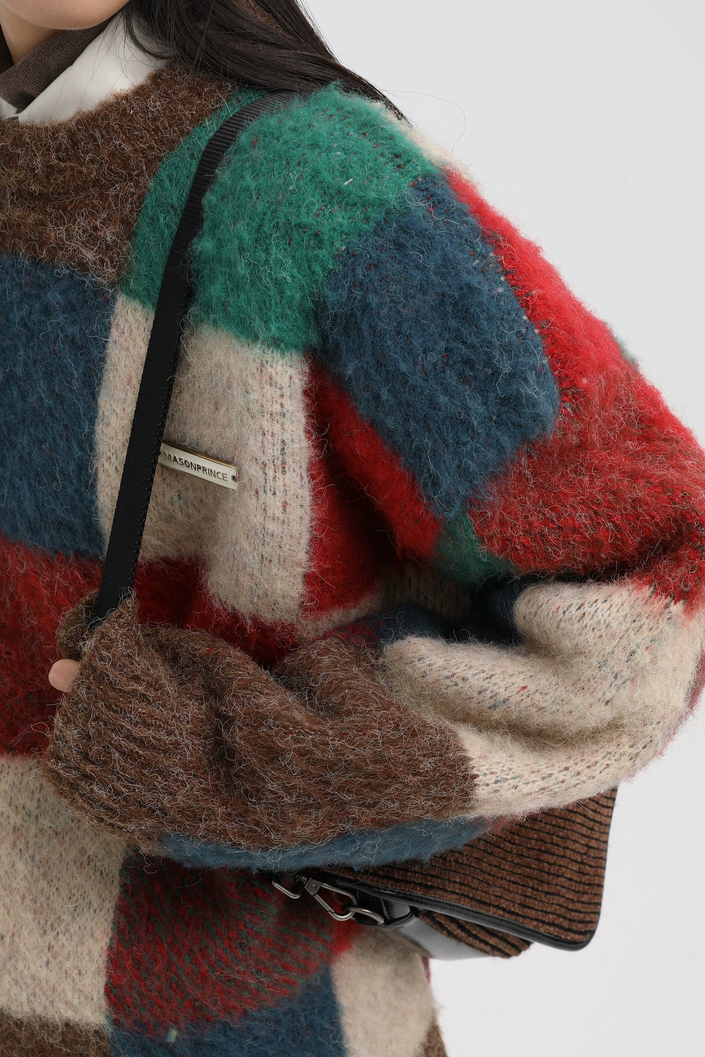 MASONPRINCE Merino Wool Checkerboard Sweater